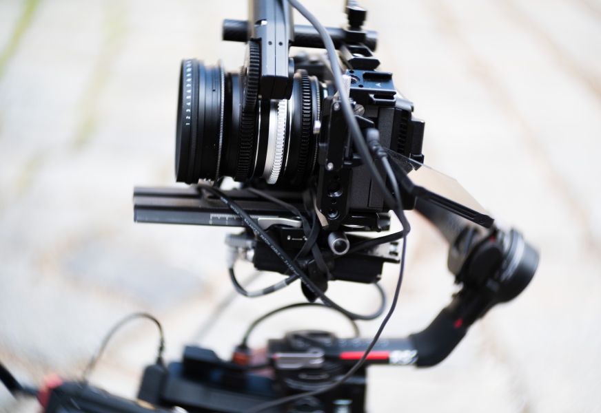 NP Lomography petzval 55 focus coupled mood mounted on gimbal 011