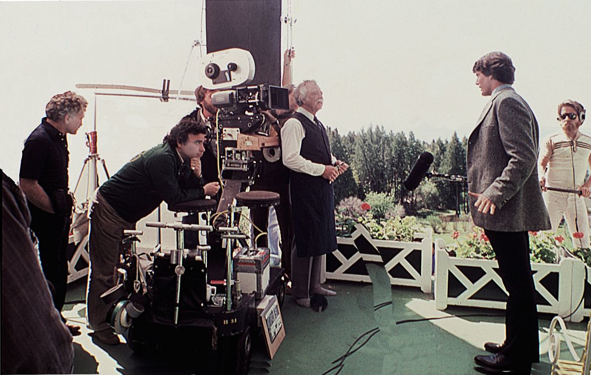 Mankofsky (left), and director Jeannot Szwarc capture an angle on Reeve.